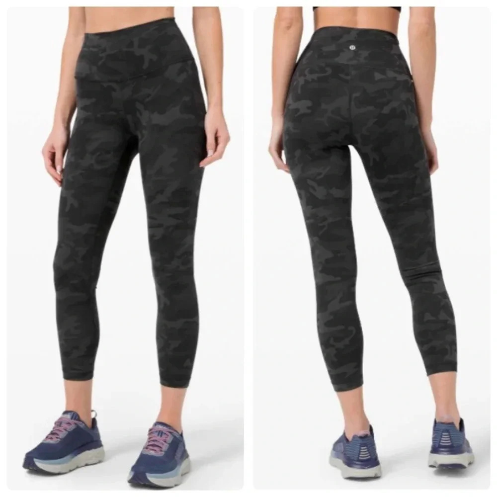Lululemon Wunder Train High-Rise Tight 25" Incognito Camo Multi Grey Size 4